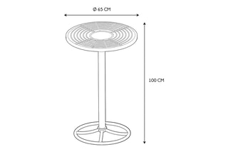 Mesa de bar - 65 x 65 x 100 cm