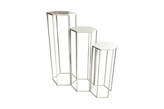 3 tables gigognes - Blanc
