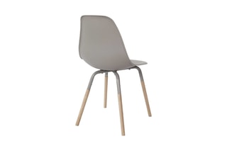 2 chaises Phenix - Taupe et marron