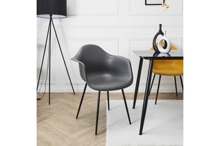 4 fauteuils Gustav - Gris foncé