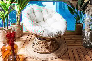 Fauteuil Cancun - Marron et blanc