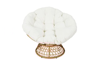 Fauteuil Cancun - Marron et blanc