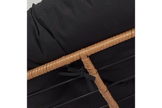 Fauteuil pivotant Cancun - Noir et marron