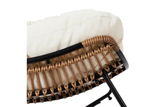 Fauteuil à bascule - Noir et beige