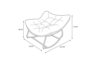 Fauteuil à bascule - Noir et beige