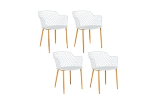4 cadeirões de exterior Malaga Branco