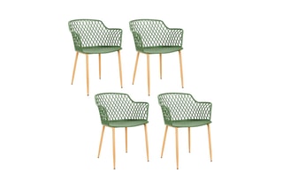 4 cadeirões de exterior Malaga Verde