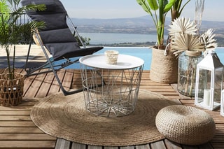Mesa baixa de exterior Branco