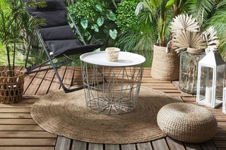 Mesa baixa de exterior Branco