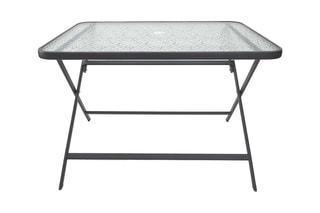 Mesa dobrável de vidro temperado Formentera - 110 x 70 cm