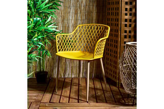 4 cadeirões de exterior Malaga Amarelo
