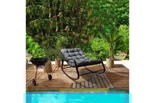 Fauteuil à bascule Miami - 
Gris et noir