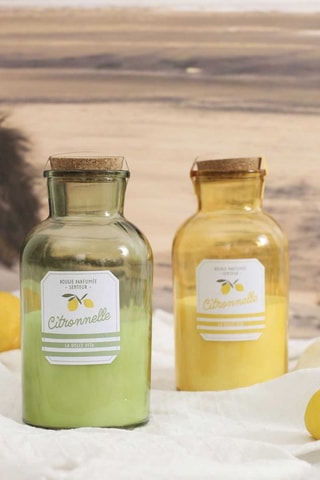 Bougie parfumée - Senteur citronnelle - Coloris aléatoire