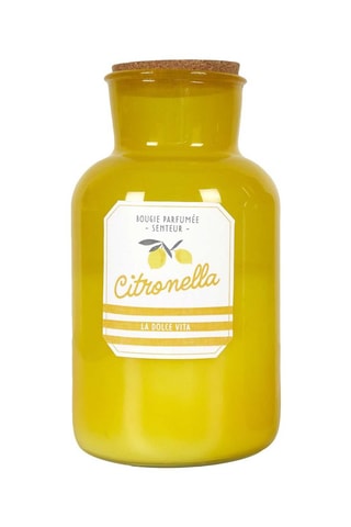 Bougie parfumée - Senteur citronnelle - Coloris aléatoire