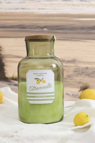 Bougie parfumée - Senteur citronnelle - Coloris aléatoire
