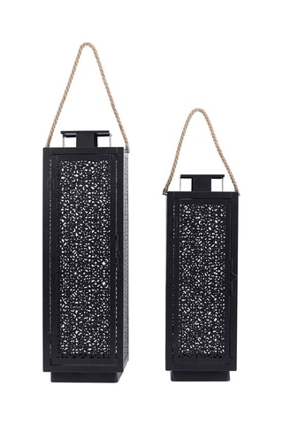 2 lanternes - 
59 et 60,5 cm - Noir