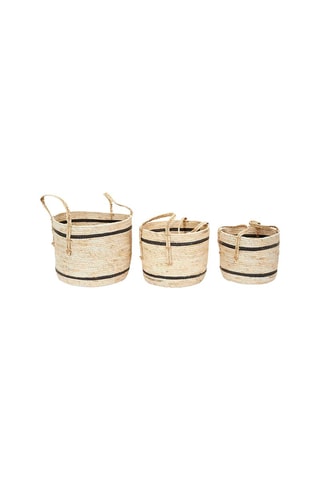 3 paniers - Naturel et noir