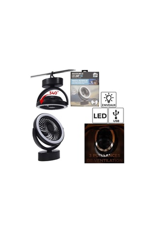 Ventilateur lampe LED - 23 x 9 x 28 cm