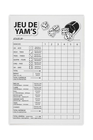Jeu de yams géant