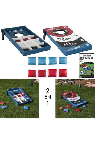 Jeu de lancer de sac et tic tac toe en pin - Dès 6 ans