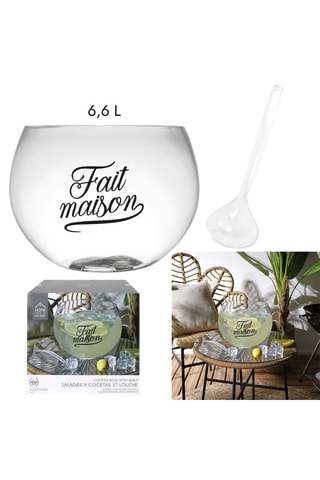 Saladier à cocktail et louche - 6,6 l
