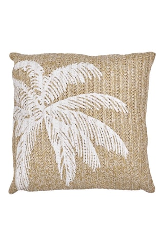 Coussin - 40 x 40 cm - Marron et blanc