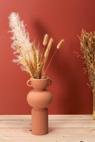 Vase en céramique Arty - 11,5 x 25,5 cm - Terracotta