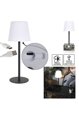 Lampe à poser rechargeable USB - Noir