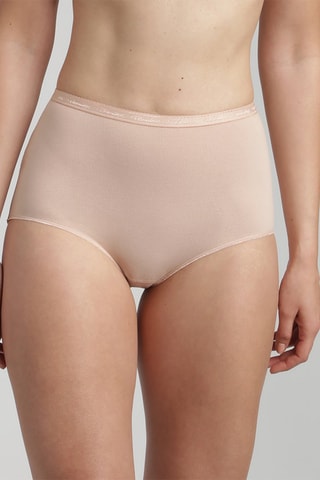2 Biologisch Katoen Slips Hoge Taille - Beige
