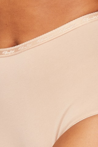 2 Biologisch Katoen Slips Hoge Taille - Beige