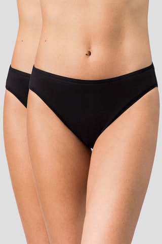 2 Slips Coton Bio  Zwart