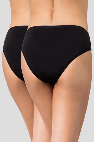 2 Slips Coton Bio  Zwart