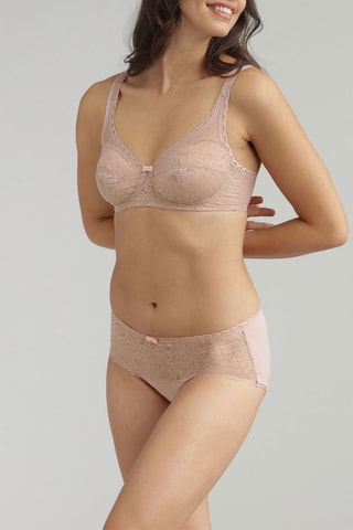 Slip Cœur Croisé Féminin - Beige -  