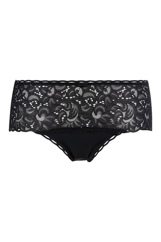 Slip Coeur Croisé Féminin Zwart