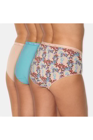 3 Slips - blauw en crèmekleurig