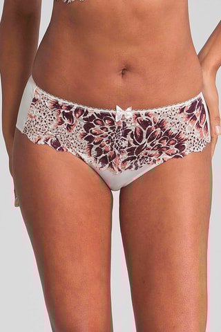 Slip Flower Elegance - Wit en Bordeauxrood -  