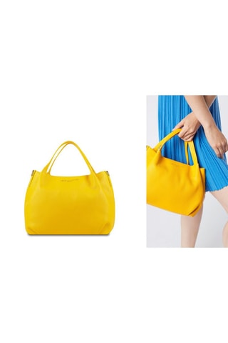 Sac à main en cuir Allegra - Jaune