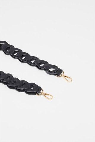 Chaîne pour porte-téléphone en cuir Sasha - Noir