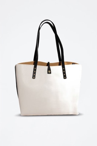 Mala shopper em couro Maina - Branco