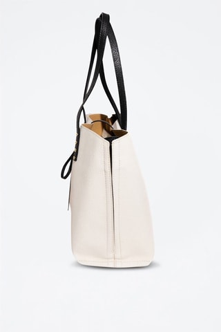 Mala shopper em couro Maina - Branco