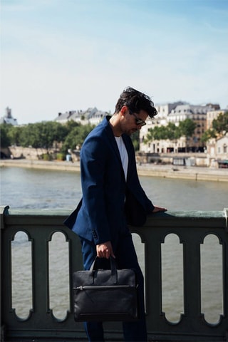 Porte-documents en cuir Lupo - Noir