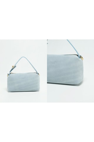 Sac porté épaule en nubuck Maria - Bleu