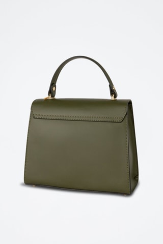 Sac à main en cuir Hugo - Vert et doré