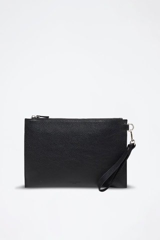 Pochette en cuir Leo  - Noir