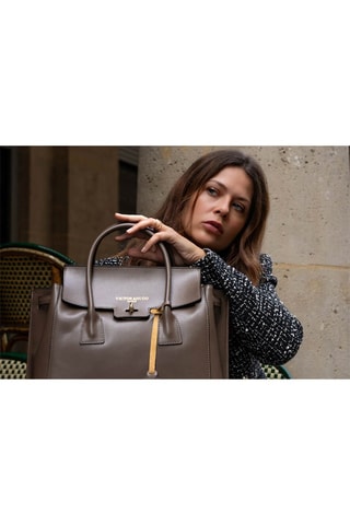 Sac à main en cuir Jane - Marron