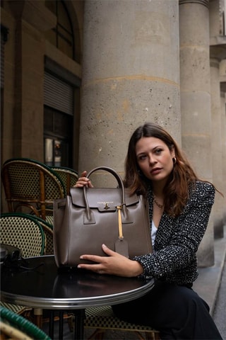 Sac à main en cuir Jane - Marron