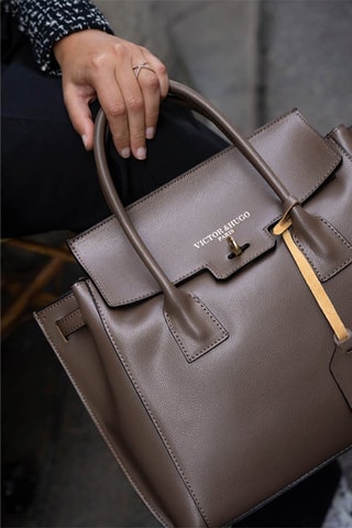 Sac à main en cuir Jane - Marron