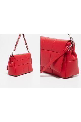 Mala a tiracolo de couro Mini Alaba - Vermelho