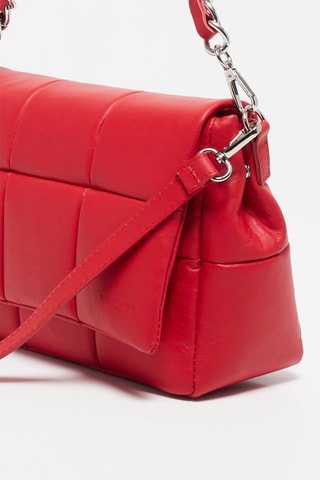 Mala a tiracolo de couro Mini Alaba - Vermelho
