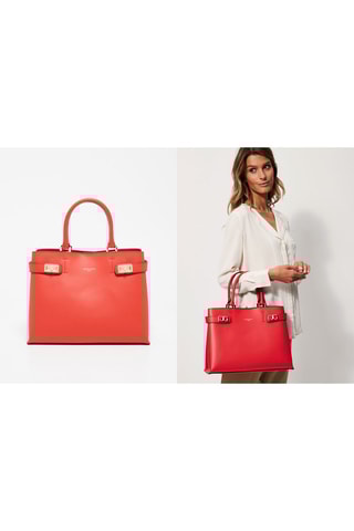 Sac à main en cuir Lorie - Rouge